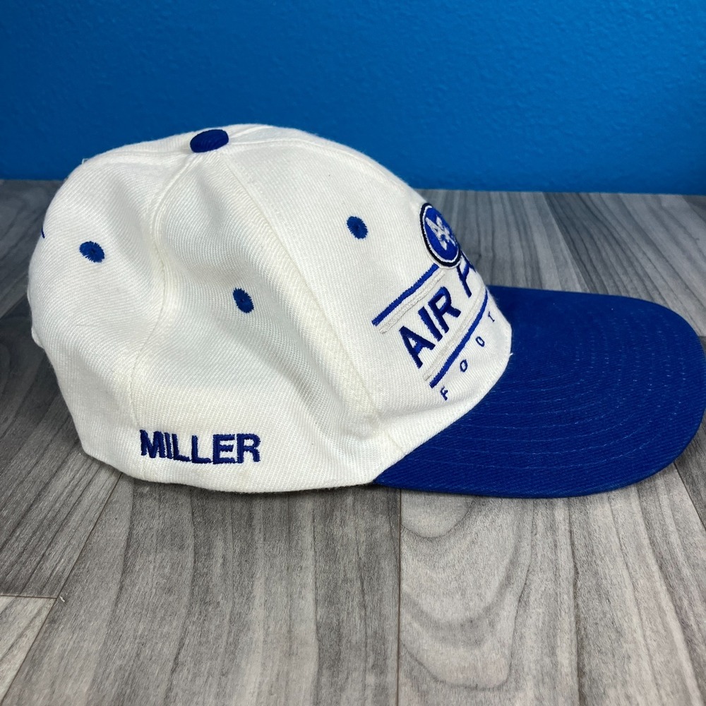 VTG Reebok College AF Air Force Academy Cap Snapback Blue Embroidered Wool Blend - Picture 2 of 6
